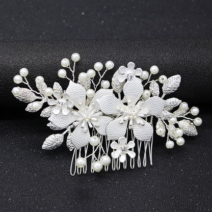 Handmade Flower Pearl Bridal Wedding Hairpiece