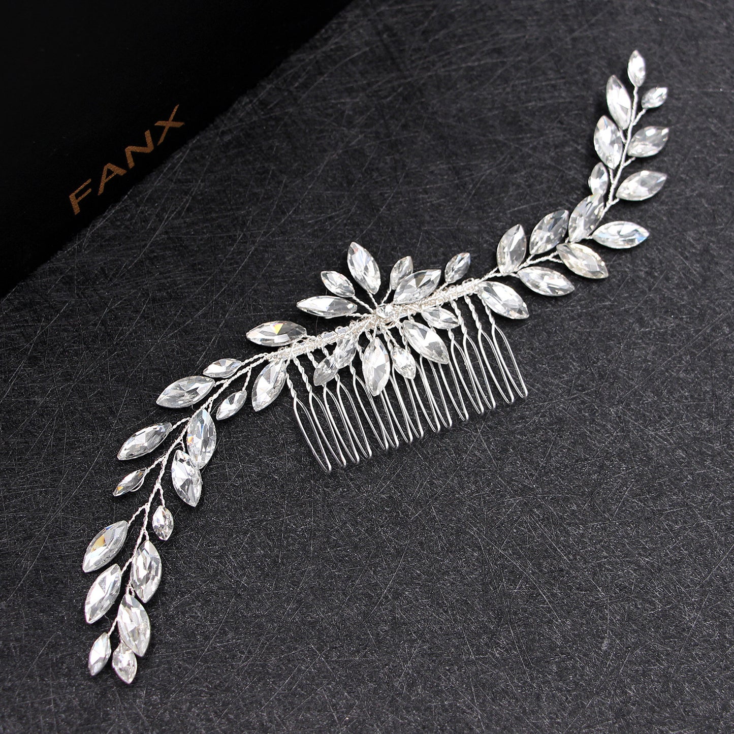Handcrafted Glass Rhinestone Bridal Hair Comb
