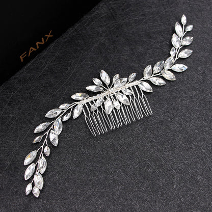 Handcrafted Glass Rhinestone Bridal Hair Comb
