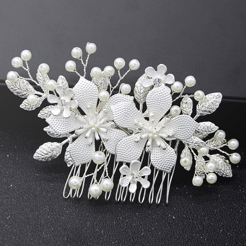Handmade Flower Pearl Bridal Wedding Hairpiece