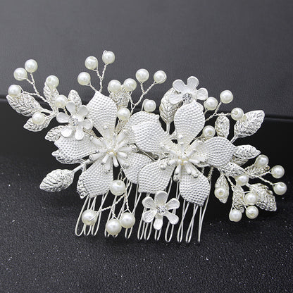 Handmade Flower Pearl Bridal Wedding Hairpiece