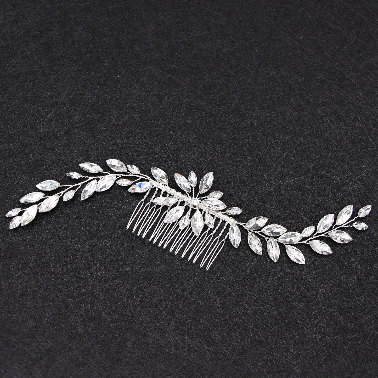 Handcrafted Glass Rhinestone Bridal Hair Comb