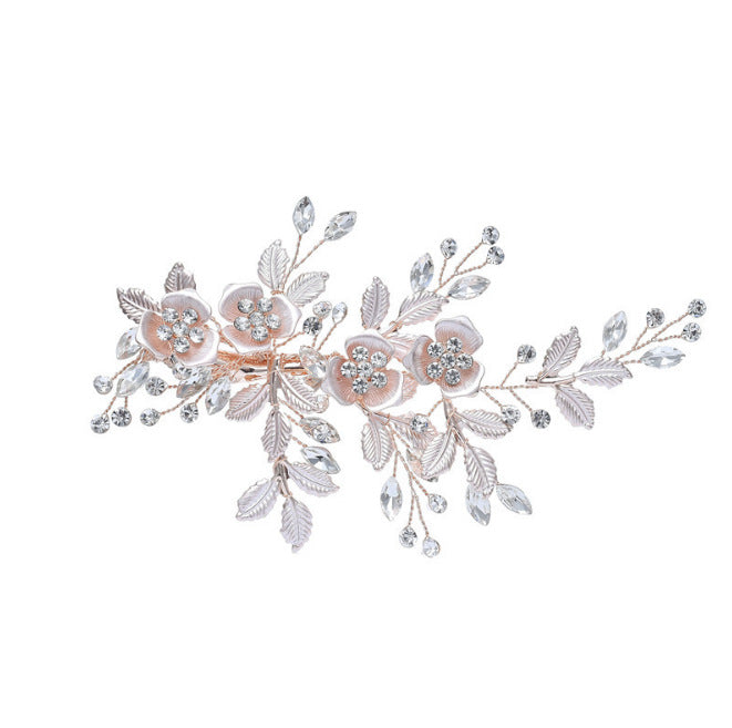 Trendy Pearl Embellished Alloy Hair Comb Bridal Hairpiece