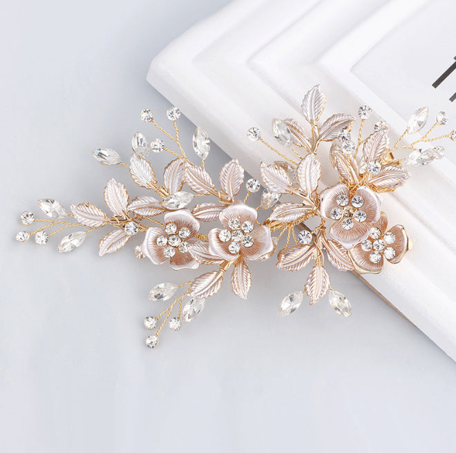 Trendy Pearl Embellished Alloy Hair Comb Bridal Hairpiece