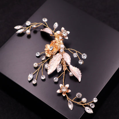 Handmade Pearl Rhinestone Hair Clip Bridal Wedding Hairpiece