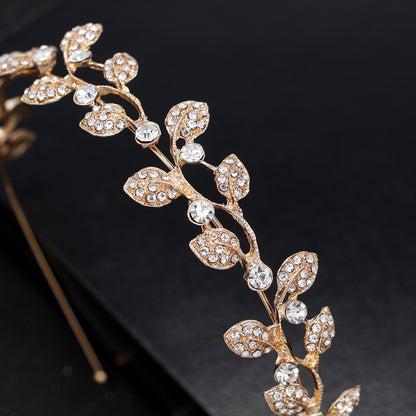 Rhinestone Crown Bridal Headpiece Elegant Wedding Hair Accessory
