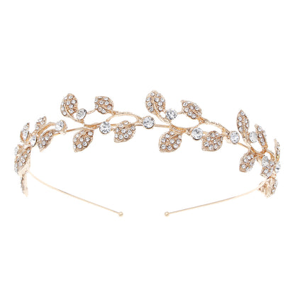 Rhinestone Crown Bridal Headpiece Elegant Wedding Hair Accessory