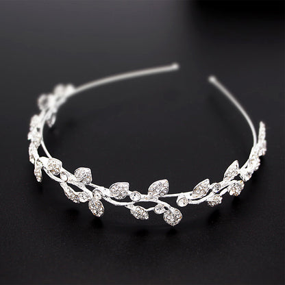 Rhinestone Crown Bridal Headpiece Elegant Wedding Hair Accessory