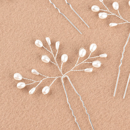 Elegant Pearl Hair Fork Handmade Bridal Hair Accessory