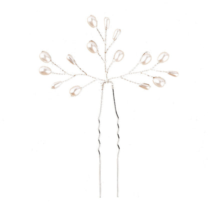 Elegant Pearl Hair Fork Handmade Bridal Hair Accessory