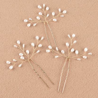 Elegant Pearl Hair Fork Handmade Bridal Hair Accessory