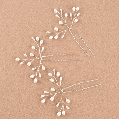 Elegant Pearl Hair Fork Handmade Bridal Hair Accessory