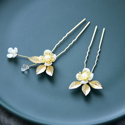 Elegant Pearl Hair Comb Set Bridal Wedding Hairpiece