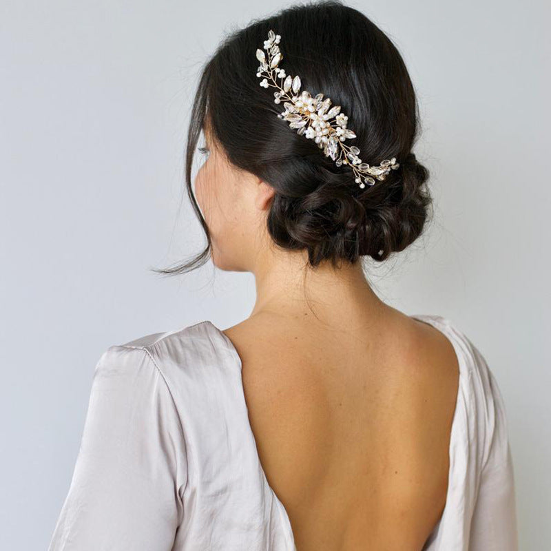 European Style Pearl Wedding Hair Comb Bridal Hairpiece