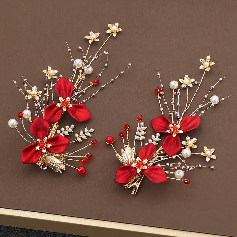 Floral Hair Clips Set Bridal Wedding Party
