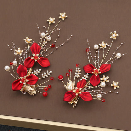 Floral Hair Clips Set Bridal Wedding Party
