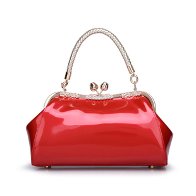 Fashionable Patent Leather Handbag for Women - Evening Bag