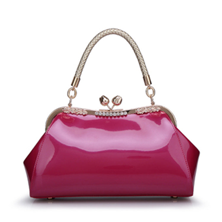 Fashionable Patent Leather Handbag for Women - Evening Bag