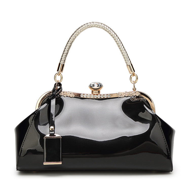 Fashionable Glossy Red Handbag for Brides