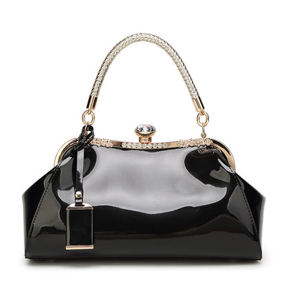 Fashionable Glossy Red Handbag for Brides