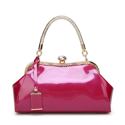 Fashionable Glossy Red Handbag for Brides
