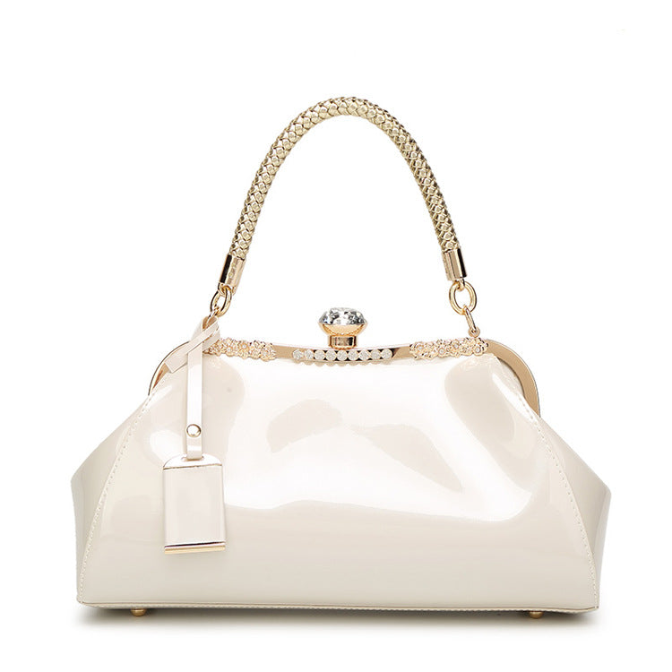 Fashionable Glossy Red Handbag for Brides