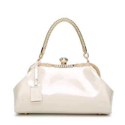 Fashionable Glossy Red Handbag for Brides