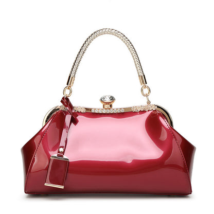 Fashionable Glossy Red Handbag for Brides