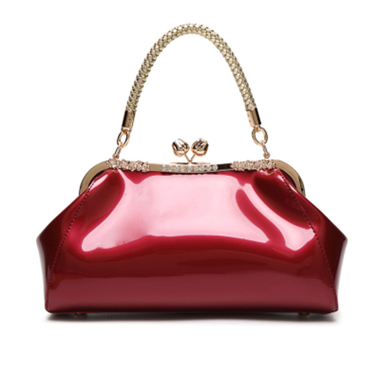 Fashionable Patent Leather Handbag for Women - Evening Bag