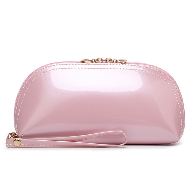 Shiny Patent Leather Clutch Bag Waterproof Smartphone Pouch