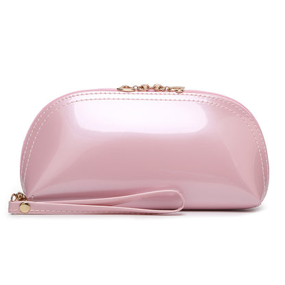 Shiny Patent Leather Clutch Bag Waterproof Smartphone Pouch
