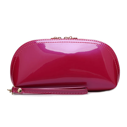 Shiny Patent Leather Clutch Bag Waterproof Smartphone Pouch