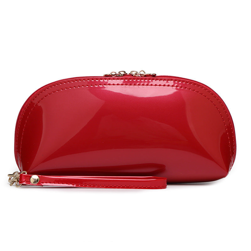 Shiny Patent Leather Clutch Bag Waterproof Smartphone Pouch