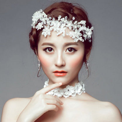 Handmade Pearl Flower Bridal Wedding Headband