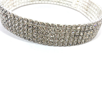 Sparkling Crystal Anklet Bracelet European American Style Silver Gold