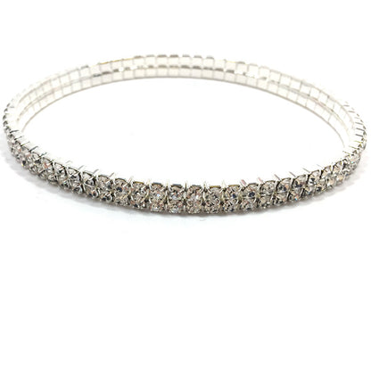 Sparkling Crystal Anklet Bracelet European American Style Silver Gold