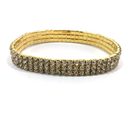 Sparkling Crystal Anklet Bracelet European American Style Silver Gold