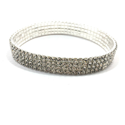Sparkling Crystal Anklet Bracelet European American Style Silver Gold