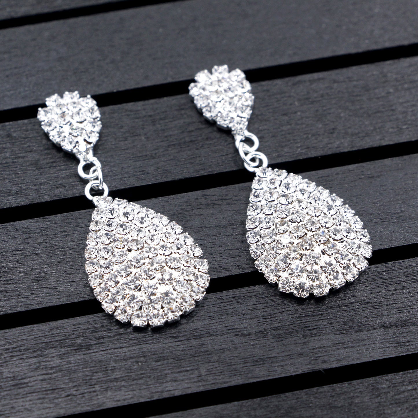 Crystal Bridal Jewelry Set Necklace Bracelet Earrings