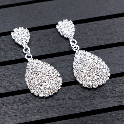 Crystal Bridal Jewelry Set Necklace Bracelet Earrings