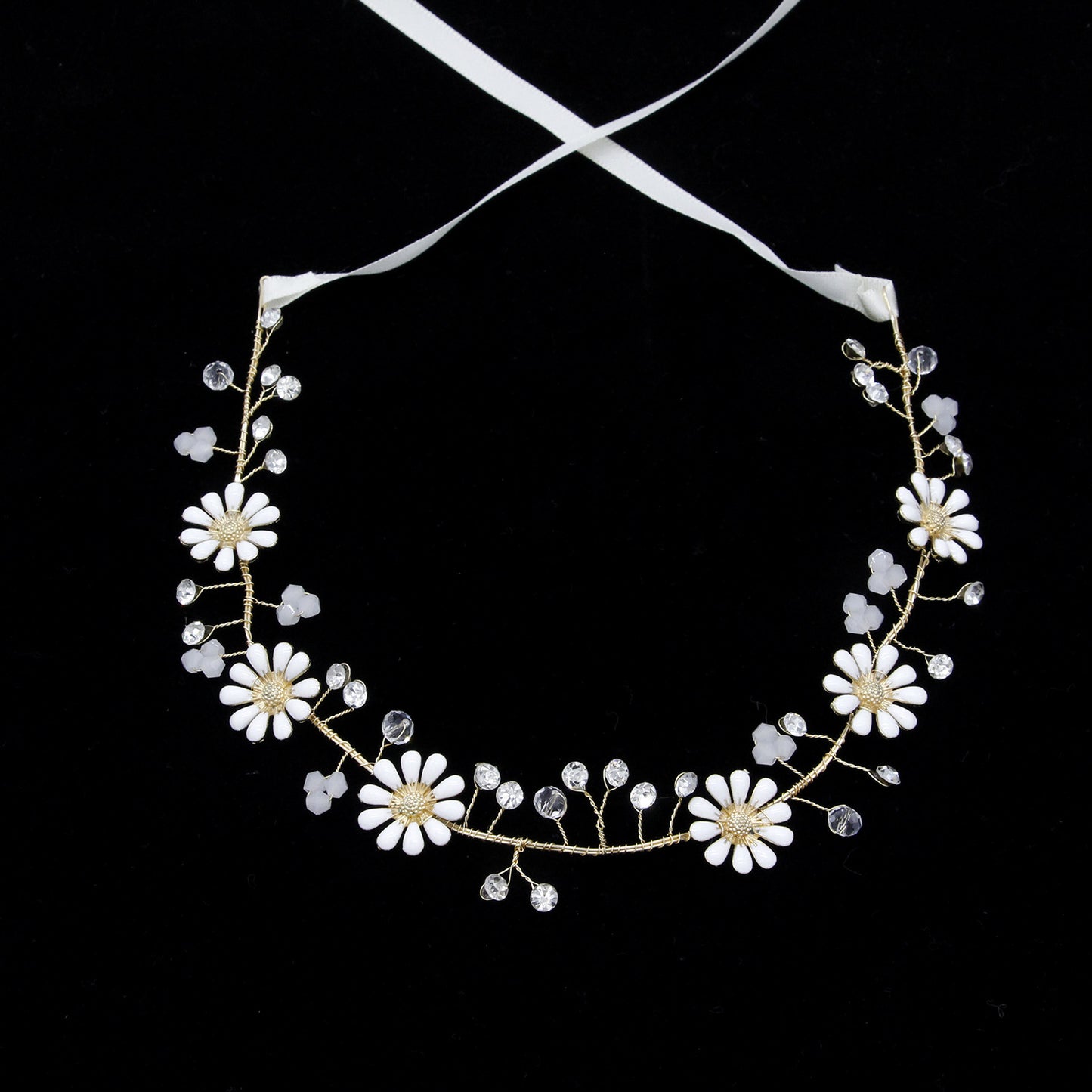 Handmade Floral Pearl Bridal Headband