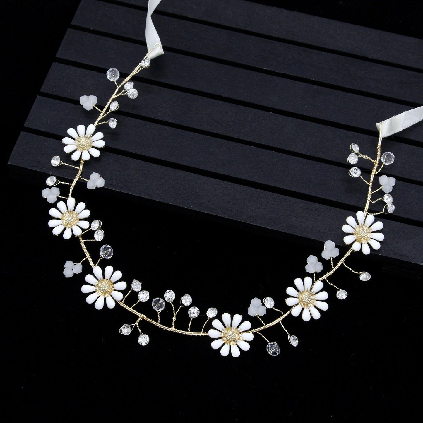 Handmade Floral Pearl Bridal Headband