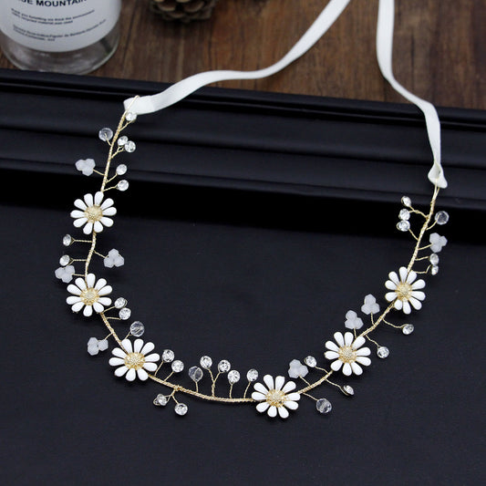 Handmade Floral Pearl Bridal Headband