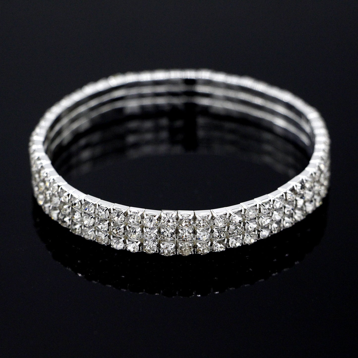 Sparkling Crystal Anklet Bracelet European American Style Silver Gold