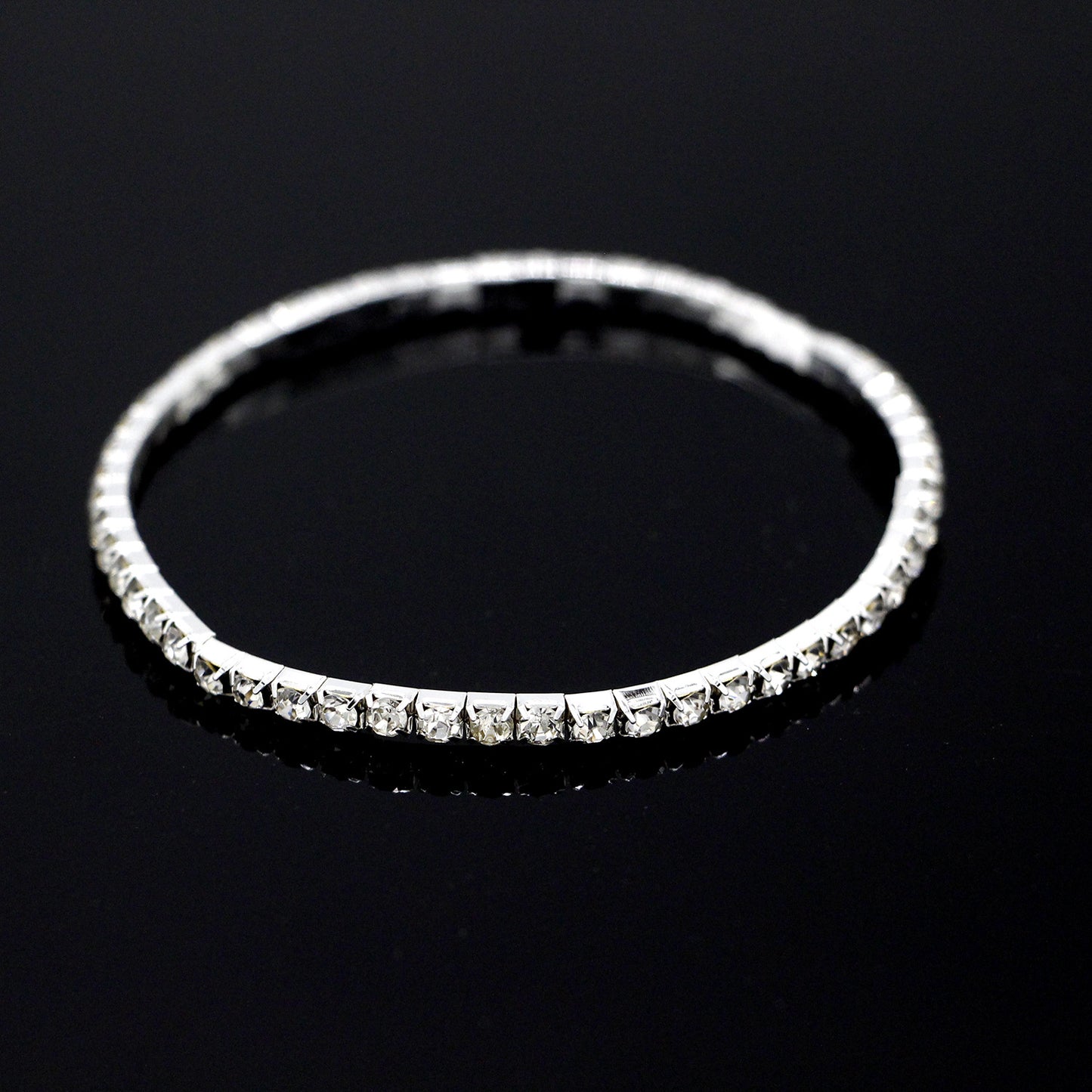 Sparkling Crystal Anklet Bracelet European American Style Silver Gold