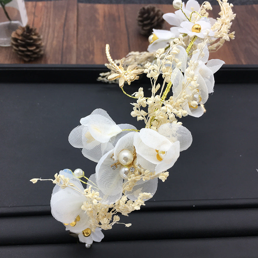 Dried Flower Bridal Flower Crown Hair Accessory