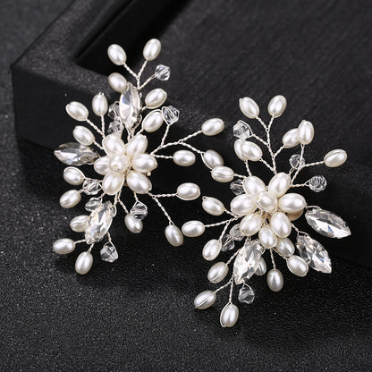 Trendy Pearl Rhinestone Handmade Shoe Clips