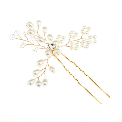 Handmade Pearl Hairpin Bridal Headpiece Wedding Hair Accessory
