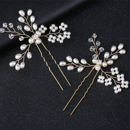 Handmade Pearl Hairpin Bridal Headpiece Wedding Hair Accessory