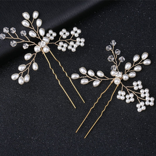 Handmade Pearl Hairpin Bridal Headpiece Wedding Hair Accessory